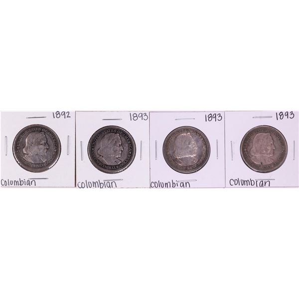 Lot of (4) 1892-1893 Columbian Exposition Commemorative Half Dollar Coins