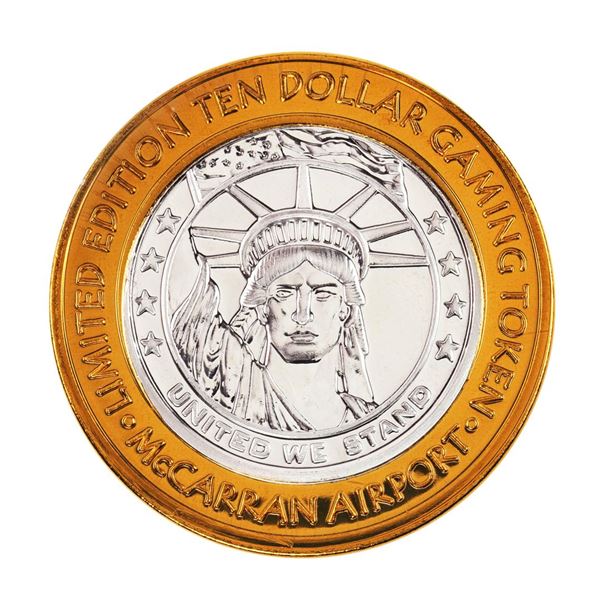 .999 Silver McCarran International Airport $10 Casino Limited Edition Gaming Token