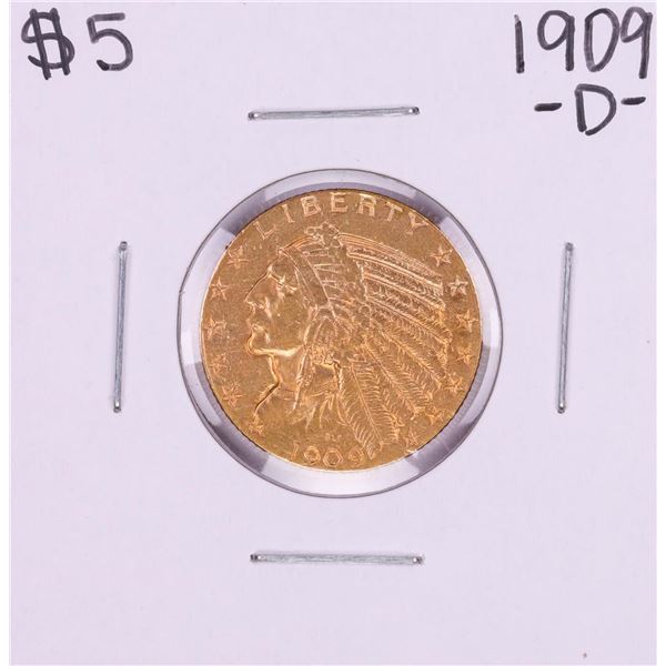 1909-D $5 Indian Head Half Eagle Gold Coin