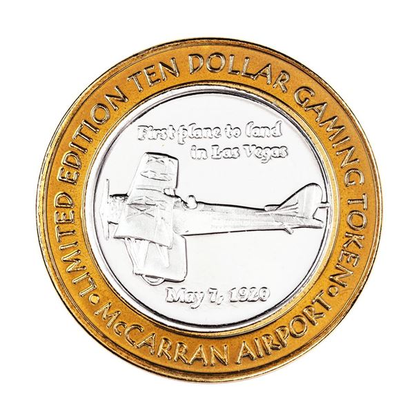 .999 Silver McCarran International Airport $10 Casino Limited Edition Gaming Token