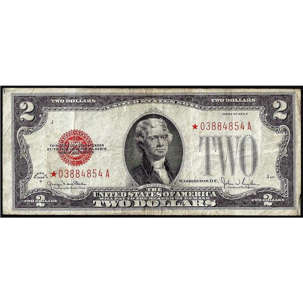 1928G $2 Legal Tender STAR Note