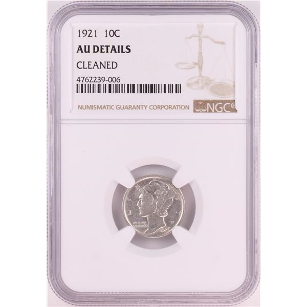 1921 Mercury Dime Coin NGC AU Details