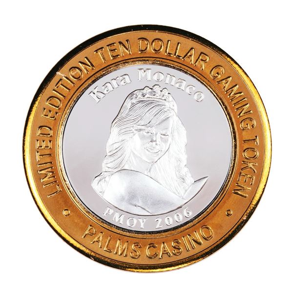 .999 Silver Palms Casino Las Vegas Nevada $10 Limited Edition Gaming Token