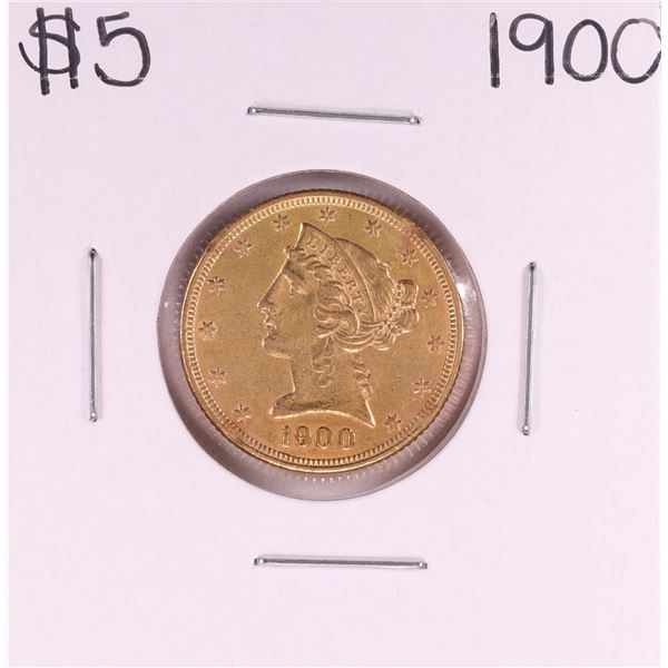 1900 $5 Liberty Head Half Eagle Gold Coin