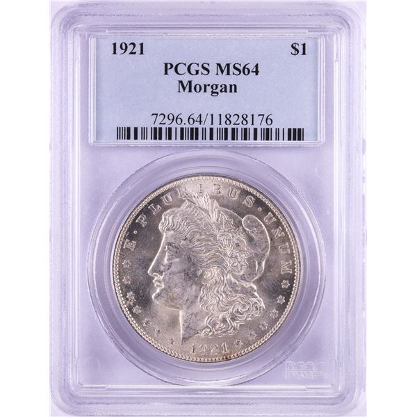 1921 $1 Morgan Silver Dollar Coin PCGS MS64