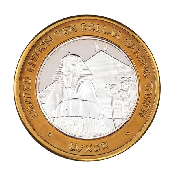 .999 Silver Luxor Las Vegas, Nevada $10 Casino Limited Edition Gaming Token