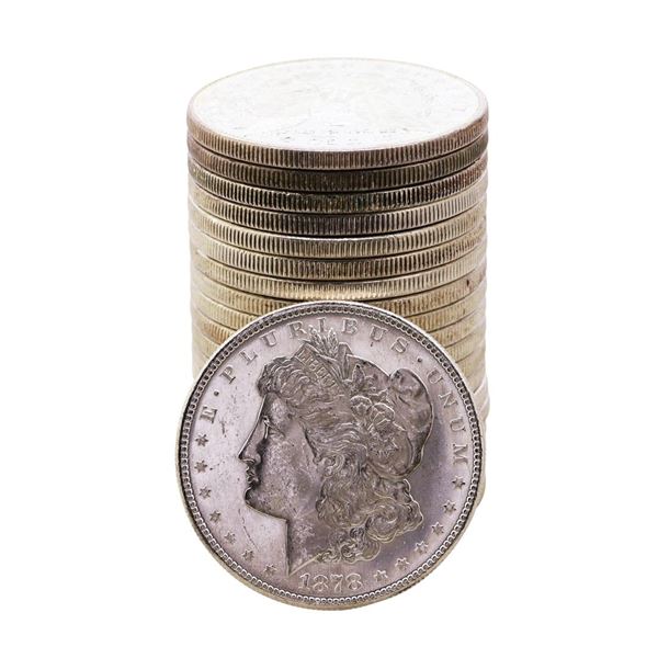 Roll of (20) Brilliant Uncirculated 1878-S $1 Morgan Silver Dollar Coins
