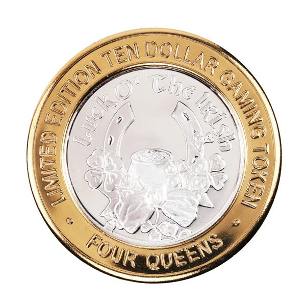 .999 Fine Silver Four Queens Casino Las Vegas, NV $10 Limited Edition Gaming Token