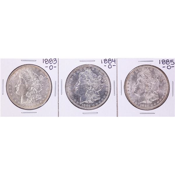 Lot of 1883-O to 1885-O $1 Morgan Silver Dollar Coins