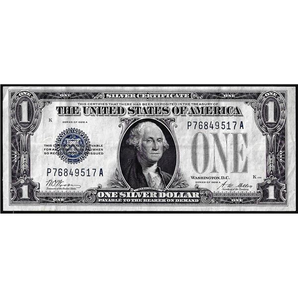 1928A $1 Funnyback Silver Certificate Note