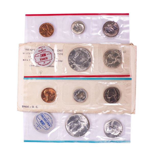 1964-P/D U.S. Mint Set in Original Envelope