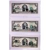 Image 1 : Lot of (3) 2003A $2 Colorized Overprint Federal Reserve Notes in Cases