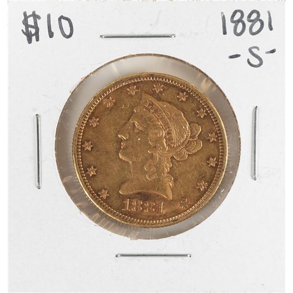 1881-S $10 Liberty Head Eagle Gold Coin