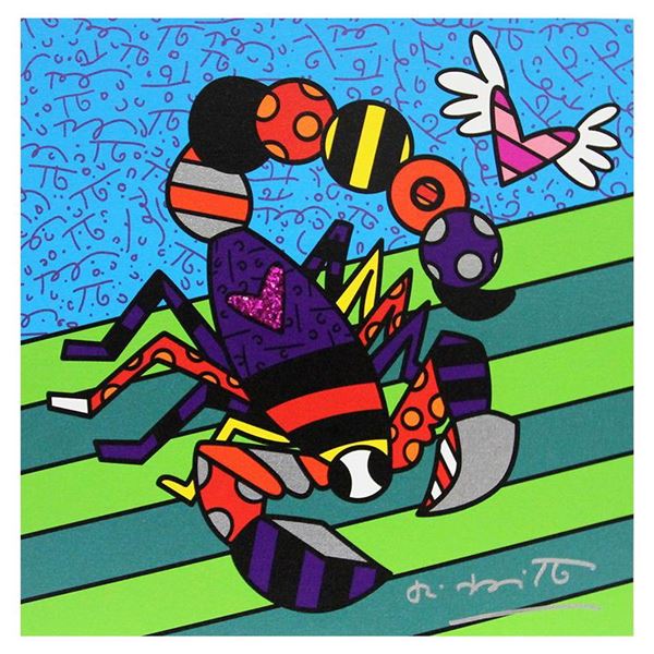 Romero Britto "Scorpio" Limited Edition Giclee on Canvas