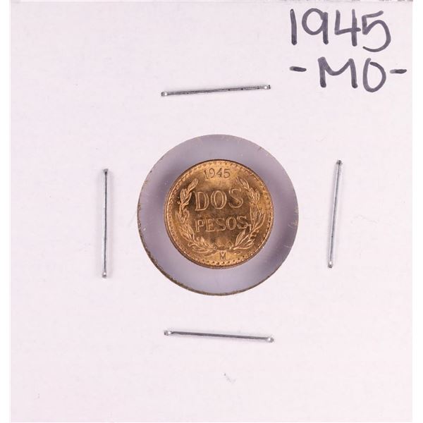 1945 Mexico Dos Pesos Gold Coin