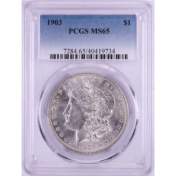 1903 $1 Morgan Silver Dollar Coin PCGS MS65