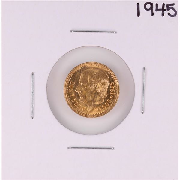 1945 Mexico Dos Y Medio Pesos Gold Coin