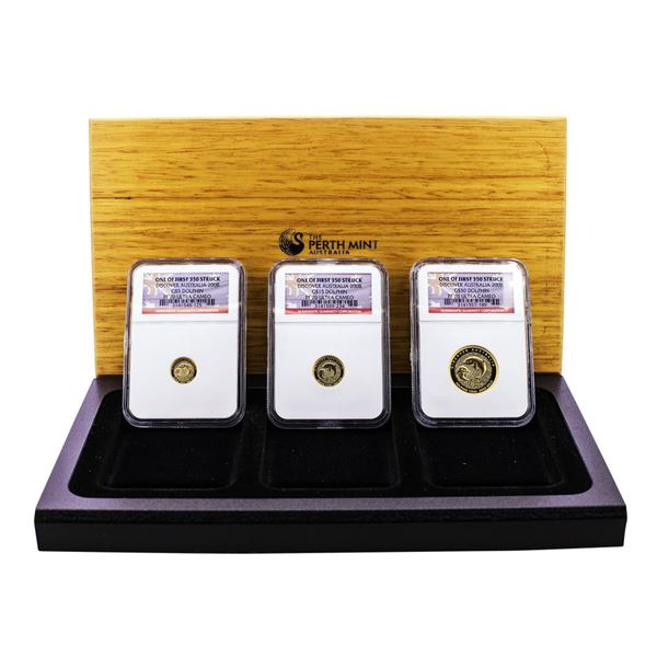 Set of 2008 Proof Australia Dolphin Gold Coin NGC PF70 Ultra Cameo w/Box