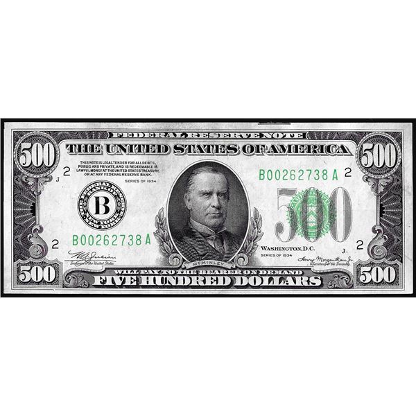 1934 $500 Federal Reserve Note New York