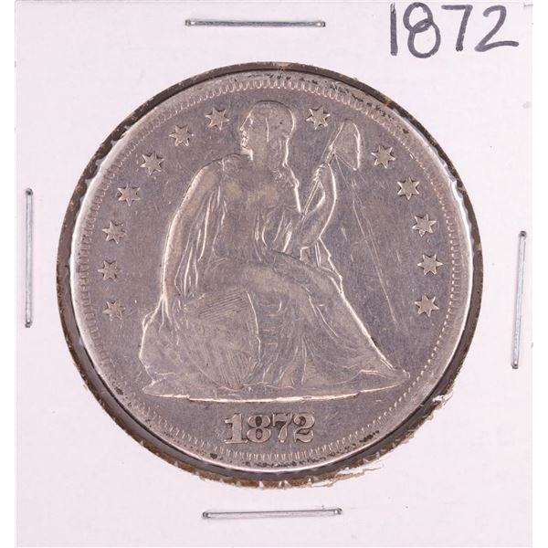 1872 $1 Seated Liberty Silver Dollar Coin