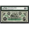 Image 1 : 1872 $20 State of South Carolina Revenue Bond Obsolete Note PMG Superb Gem Unc. 68EPQ