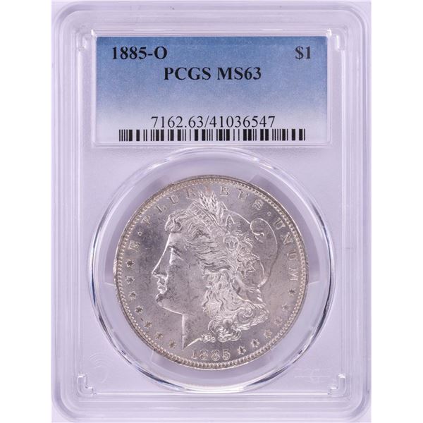 1885-O $1 Morgan Silver Dollar Coin PCGS MS63