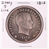 Image 1 : 1812-M Italy 5 Lire Silver Coin