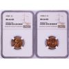 Image 1 : Lot of 1958 & 1958-D Lincoln Wheat Cent Coins NGC MS66RD
