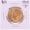 Image 1 : 1910-D $10 Indian Head Eagle Gold Coin