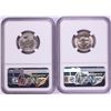 Image 2 : Lot of (2) 1945-S Jefferson Wartime Silver Nickel Coins NGC MS66