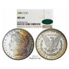 Image 1 : 1881-S $1 Morgan Silver Dollar Coin NGC MS64 CAC Amazing Toning