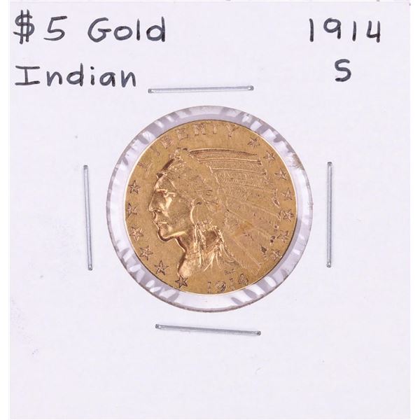 1914-S $5 Indian Head Half Eagle Gold Coin