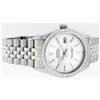 Image 3 : Rolex Men's Stainless Steel Silver Index 36MM Diamond Datejust Wristwatch