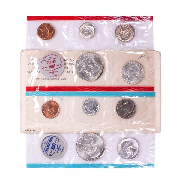 1963-P/D U.S. Mint Set in Original Envelope