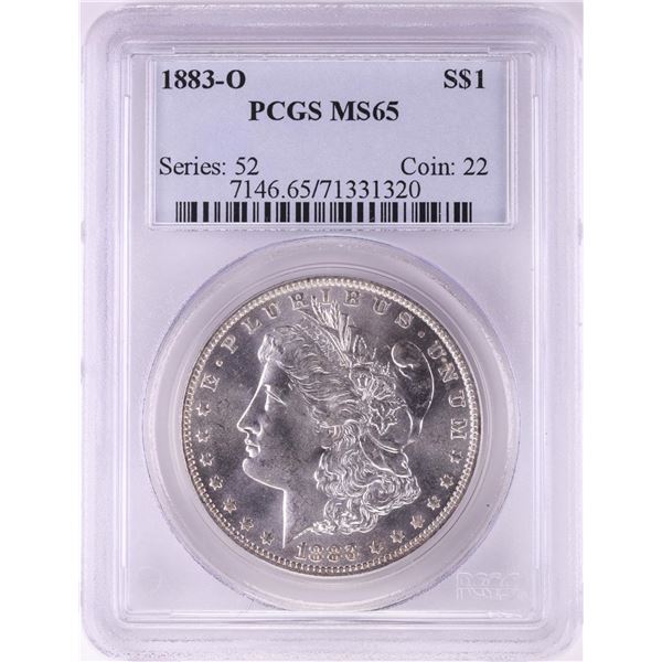 1883-O $1 Morgan Silver Dollar Coin PCGS MS65