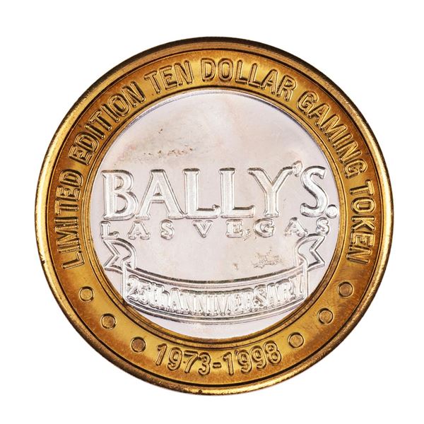 .999 Silver Bally's Las Vegas, Nevada $10 Casino Limited Edition Gaming Token