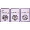 Image 1 : Lot of (3) 1956 Franklin Half Dollar Coins NGC MS63