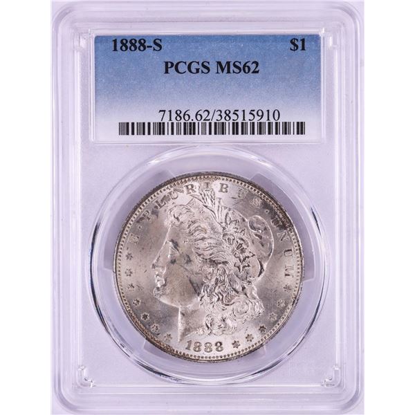 1888-S $1 Morgan Silver Dollar Coin PCGS MS62