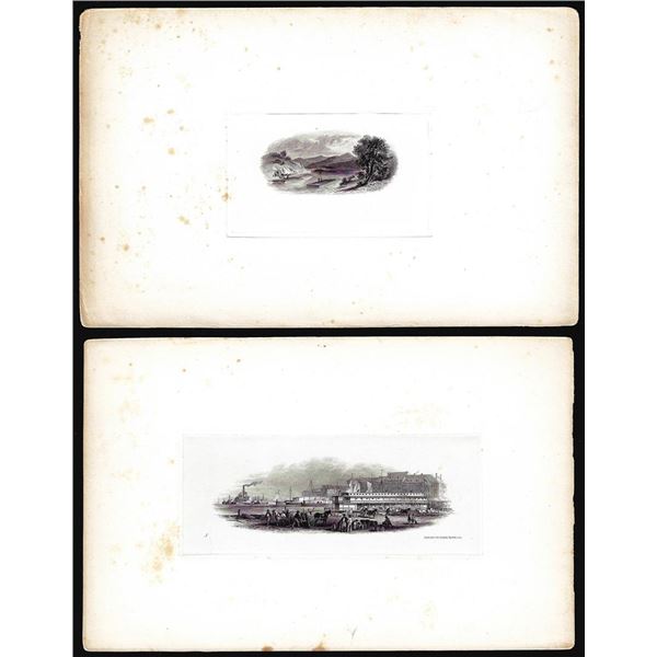Lot of (2) 1800's Vignette from Original Proof Plates