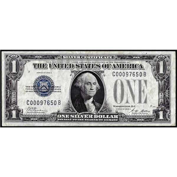 1928A $1 Funnyback Silver Certificate Note