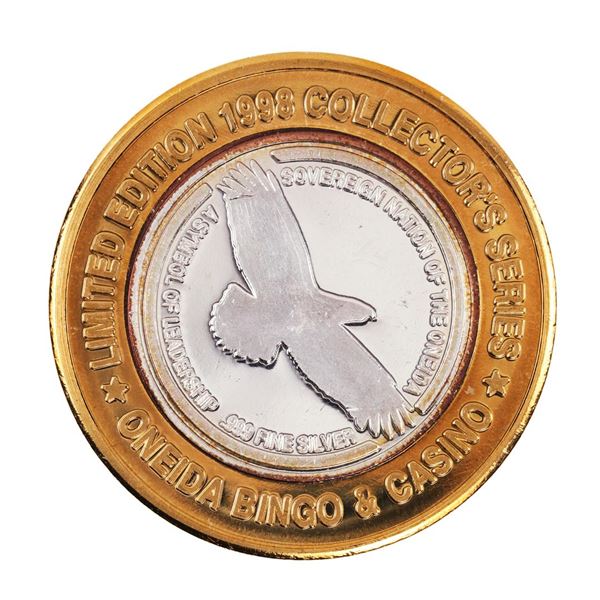 .999 Silver Oneida Bingo Green Bay, Wisconsin $10 Limited Edition Gaming Token
