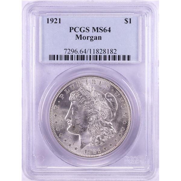 1921 $1 Morgan Silver Dollar Coin PCGS MS64