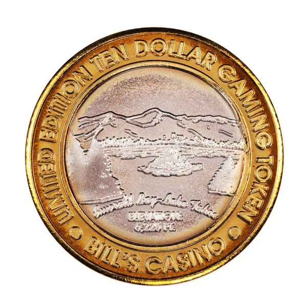 .999 Silver Bill's Casino Lake Tahoe, Nevada $10 Casino Gaming Token Limited Edition