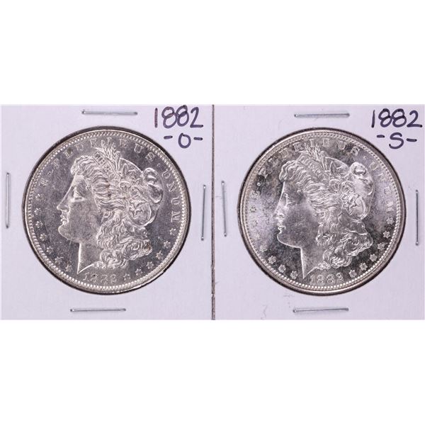 Lot of 1882-O & 1882-S $1 Morgan Silver Dollar Coins
