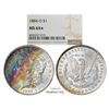 Image 1 : 1884-O $1 Morgan Silver Dollar Coin NGC MS64* Star Amazing Toning