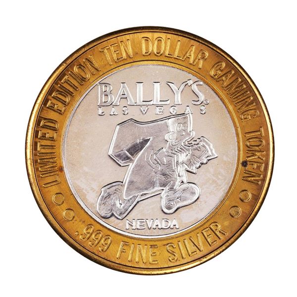.999 Silver Bally's Las Vegas, Nevada $10 Casino Limited Edition Gaming Token