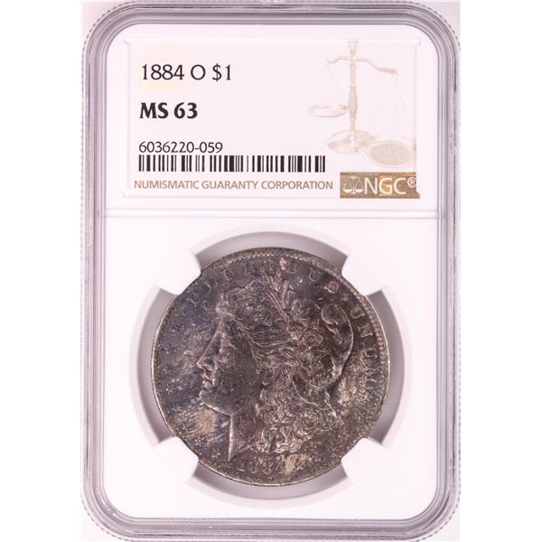 1884-O $1 Morgan Silver Dollar Coin NGC MS63