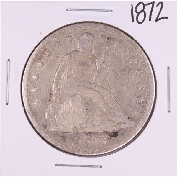 1872 $1 Seated Liberty Silver Dollar Coin
