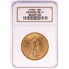 Image 1 : 1908 No Motto $20 St. Gaudens Double Eagle Gold Coin NGC MS63