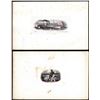 Image 1 : Lot of (2) 1800's Vignette from Original Proof Plates